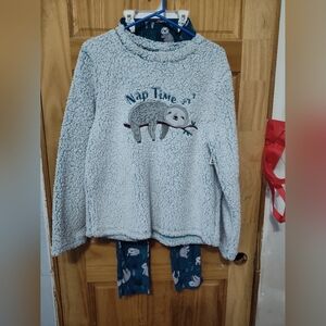 Sloth pj's set NWT